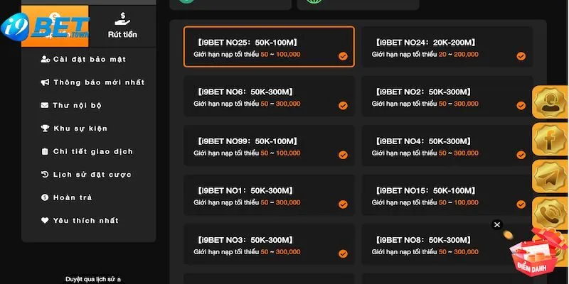 Lưu ý cần biết trong quá trình nạp tiền i9bet